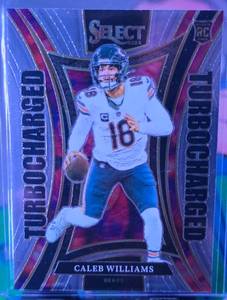 lot 96 image: CALEB WILLIAMS 2024 PANINI SELECT TURBOCHARGED ROOKIE CARD