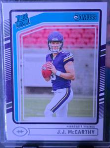 lot 87 image: JJ MCCARTHY 2024 PANINI DONRUSS RATED ROOKIE CARD