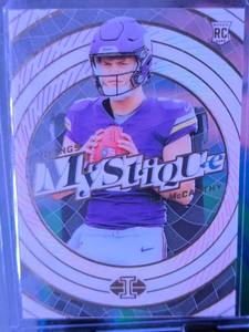 lot 58 image: JJ MCCARTHY 2024 PANINI ILLUSIONS MYSTIQUE ROOKIE CARD