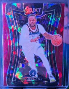 lot 71 image: JULIUS RANDLE 2024-25 PANINI SELECT MEZZANINE LEVEL RED CRACKED ICE