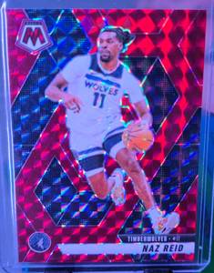 lot 69 image: NAZ REID 2024-25 PANINI MOSAIC RED REACTIVE