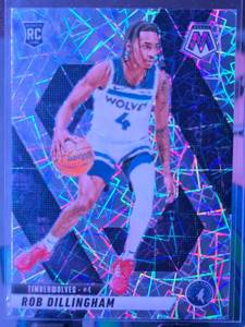 lot 45 image: ROB DILLINGHAM 2024-25 PANINI MOSAIC LAZER ROOKIE CARD