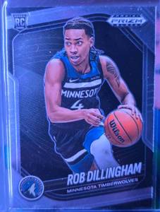lot 35 image: ROB DILLINGHAM 2024-25 PANINI PRIZM BLACK ROOKIE CARD