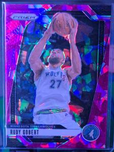lot 60 image: RUDY GOBERT 2024-25 PANINI PRIZM PINK CRACKED ICE