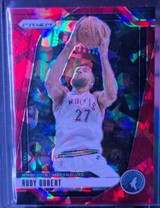 lot 70 image: RUDY GOBERT 2024-25 PANINI PRIZM RED CRACKED ICE