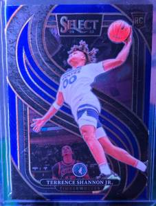 lot 102 image: TERRNCE SHANNON JR 2024-25 PANINI SELECT PREMIER LEVEL BLUE ROOKIE CARD