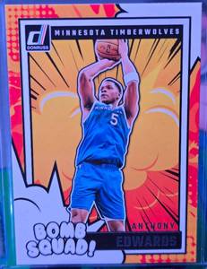 lot 159 image: ANTHONY EDWARDS 2024-25 PANINI DONRUSS BOMB SQUAD