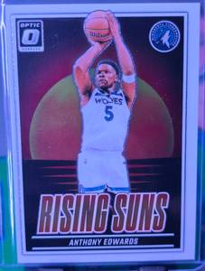 lot 175 image: ANTHONY EDWARDS 2024-25 PANINI DONRUSS OPTIC RISING SUNS
