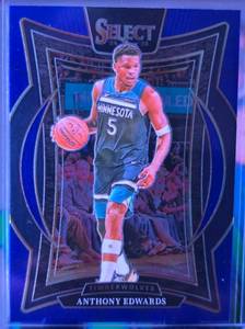 lot 125 image: ANTHONY EDWARDS 2024-25 PANINI SELECT CONCOURSE BLUE