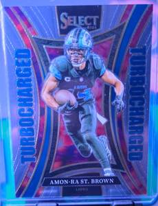 lot 168 image: AMON-RA ST.BROWN 2024 PANINI SELECT TURBOCHARGED