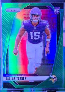 lot 235 image: DALLAS TURNER 2024 PANINI PRIZM GREEN ROOKIE CARD