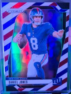 lot 141 image: DANIEL JONES 2024 PANINI PRIZM REDWHITEBLUE