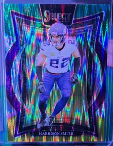 lot 220 image: HARRISON SMITH 2024 PANINI SELECT CONCOURSE GREEN & YELLOW PRIZM SHOCK
