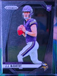 lot 209 image: JJ MCCARTHY 2024 PANINI PRIZM ROOKIE CARD