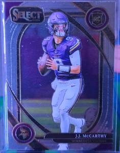 lot 130 image: JJ MCCARTHY 2024 PANINI SELECT CLUB LEVEL ROOKIE CARD