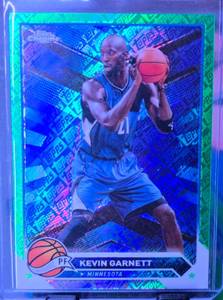 lot 122 image: KEVIN GARNETT 2024 TOPPS CHROME GREEN TOPPS REFRACTOR