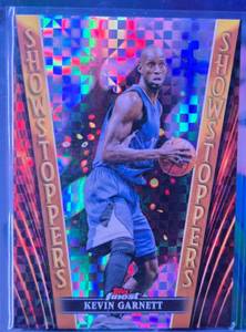 lot 115 image: KEVIN GARNETT 2024 TOPPS FINEST SHOWSTOPPERS CHECKERBOARD REFRACTOR