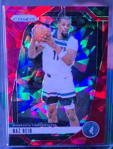 lot 120 image: NAZ REID 2024-25 PANINI PRIZM RED CRACKED ICE