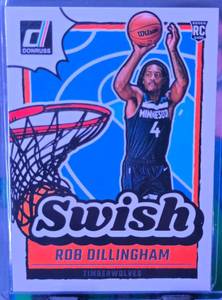lot 181 image: ROB DILLINGHAM 2024-25 PANINI DONRUSS SWISH ROOKIE CARD