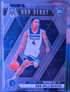 lot 117 image: ROB DILLINGNHAM 2024-25 MOSAIC NBA DEBUT ROOKIE CARD