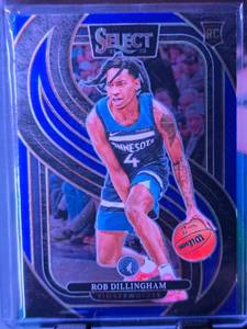 lot 205 image: ROB DILLINGHAM 2024-25 PANINI SELECT PREMIER LEVEL BLUE ROOKIE CARD