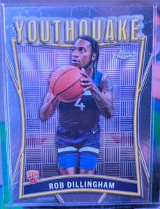 lot 170 image: ROB DILLINGHAM 2025 TOPPS CHROME YOUTHQUAKE ROOKIE CARD