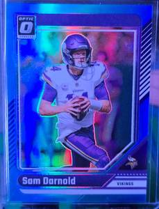 lot 218 image: SAM DARNOLD 2024 PANINI DONRUSS OPTIC BLUE 233299