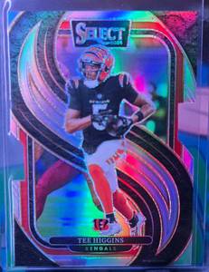 lot 189 image: TEE HIGGINS 2024 PANINI SELECT PREMIER LEVEL SILVER DIE CUT