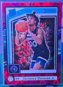 lot 161 image: TERRENCE SHANNON JR 2024-25 PANINI DONRUSS RATED ROOKIE RED INTERNATIONAL