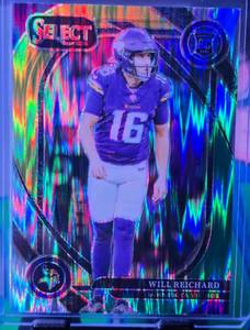 lot 236 image: WILL REICHARD 2024 PANINI SELECT CLUB LEVEL YELLOW & GREEN PRIZM SHOCK ROOKIE CARD