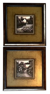 lot 51 image: Wall Art Pair Prints of Tuscan Villa by J Wiens Landscaping
