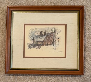 lot 136 image: Colonial Williamsburg Merchants Square Print by Mads Stage