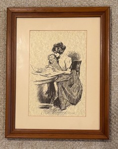 lot 195 image: Gibson Girl Print by Dana Gibson