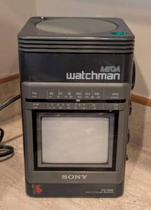 lot 149 image: Sony Mega Watchman FD-500 Black White TV FM AM