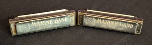 lot 151 image: Pair of Vintage Hohner Marine Band Harmonicas
