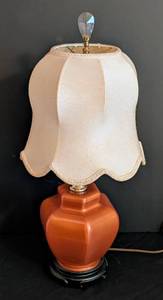lot 158 image: Small Orange Table Lamp