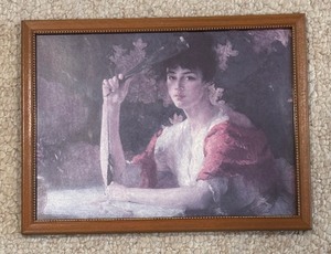 lot 198 image: Red and Gold Print by Frank Weston Benson