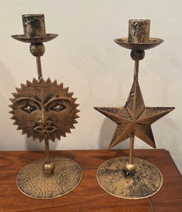 lot 231 image: Sun and Moon Candle Holders