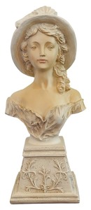 lot 201 image: Resin Sculpture Young Social Lady Art Nouveau Bust