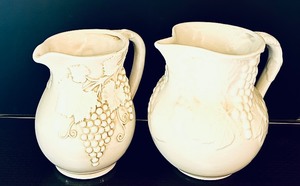 lot 215 image: Two Grapes and Vines Whitewash Pitchers