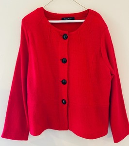 lot 172 image: Evan-Picone Red Button-Up Sweater  Jacket