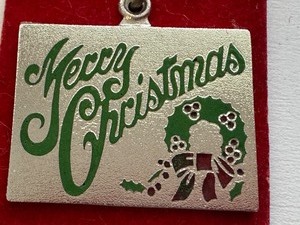 lot 23J image: Sterling Silver Merry Christmas Ornament Charm