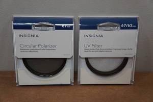 lot 74 image: Insignia Lens Polarizer and UV Filter - 6267mm