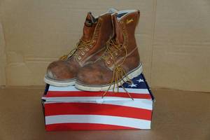 lot 10 image: Thorogood Mens 8 Tobacco American Heritage Series Work Boots - Size 11