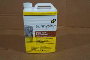 lot 129 image: 1 Gallon Sunnyside Pure Raw Linseed Oil