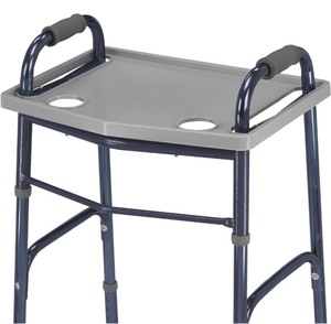 lot 25 image: DMI Universal Walker Tray with Cup Holder - Gray