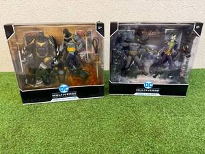 lot 17 image: DC Multiverse Batman & Joker & Batman vs Azrael Batman Armor