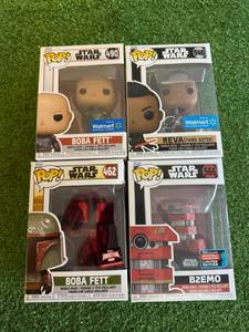 lot 31 image: Funco Pop Star Wars Boba Fett, Reva & B2EMO