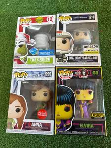 lot 70 image: Funko Pop The Grinch, Buzz Lightyear, Anna & Elvira