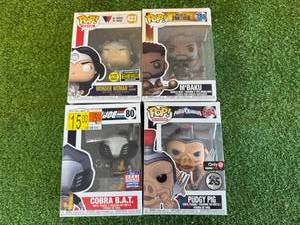 lot 267 image: Funko POP Wonder Woman, Pudgy Pig, Cobra B.A.T. & MBaku